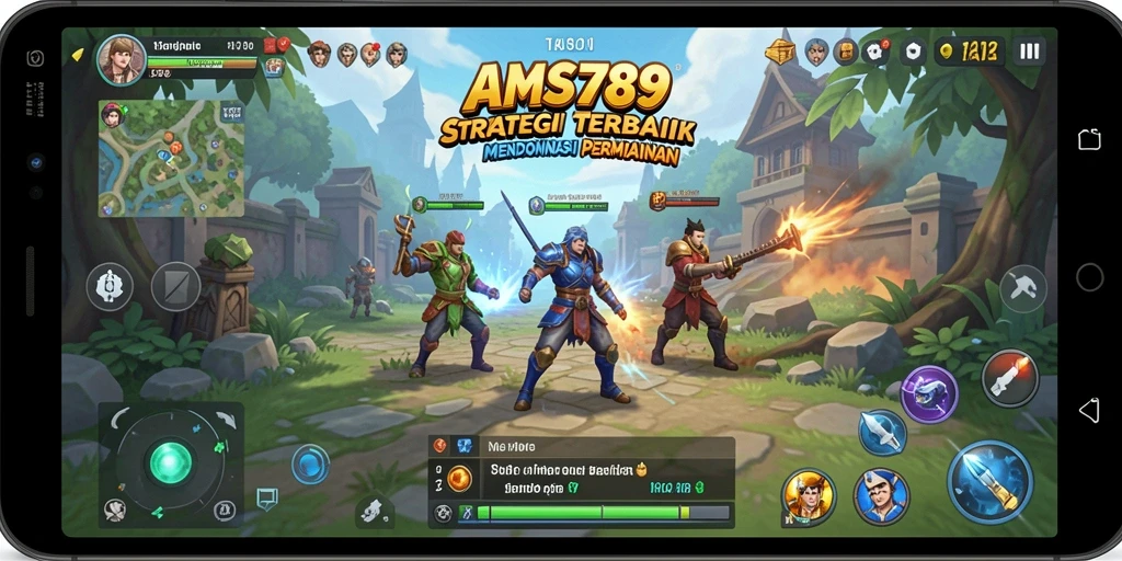 Screenshot utama AMS789 menunjukkan gameplay strategis yang intens dan menarik.