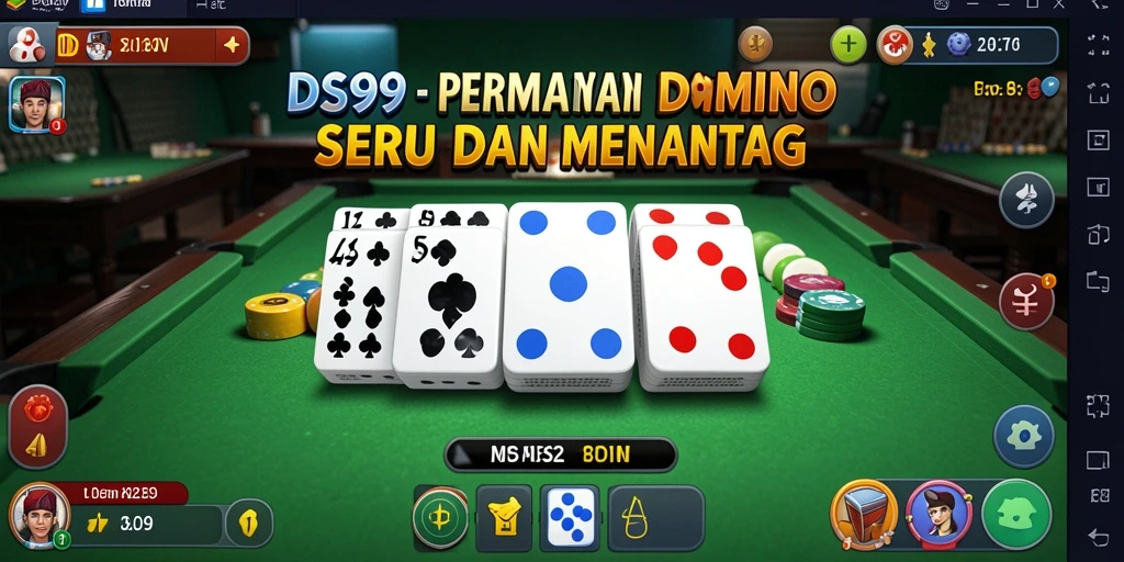 Tampilan utama gameplay <strong>DS99</strong> yang menampilkan keseruan bermain Domino.
