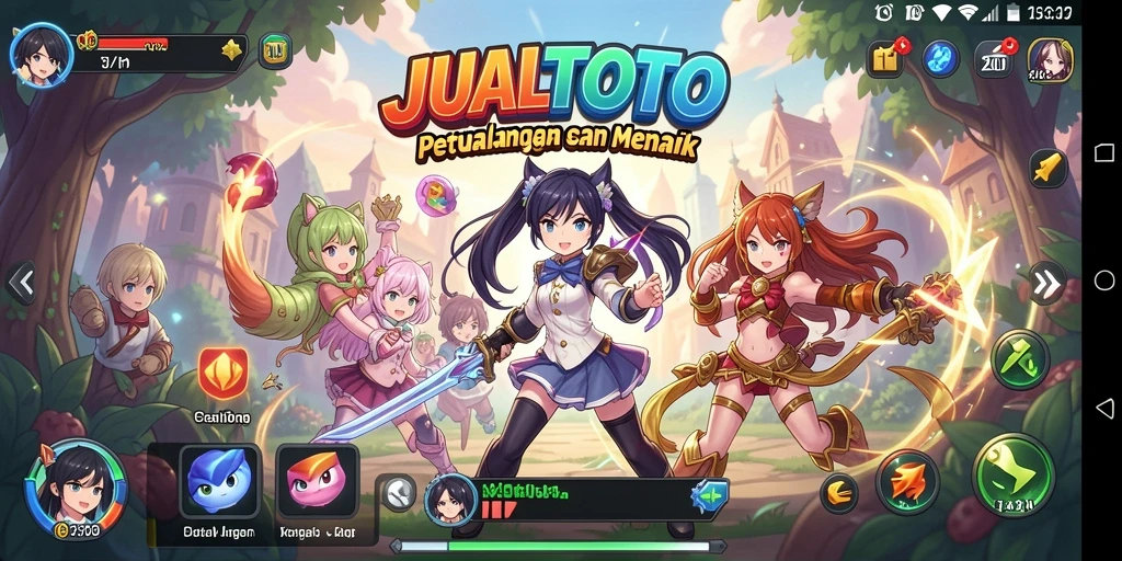 Screenshot gameplay JUALTOTO yang menggambarkan aksi seru dalam dunia Anime.