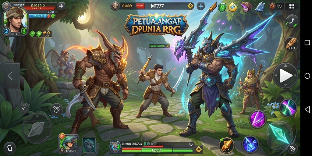 Screenshot gameplay MT777 menampilkan aksi pertarungan yang mendebarkan di dunia RPG.