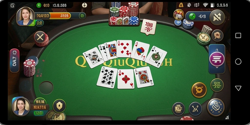 Tampilan menarik dari gameplay QiuQiu di ORA78.