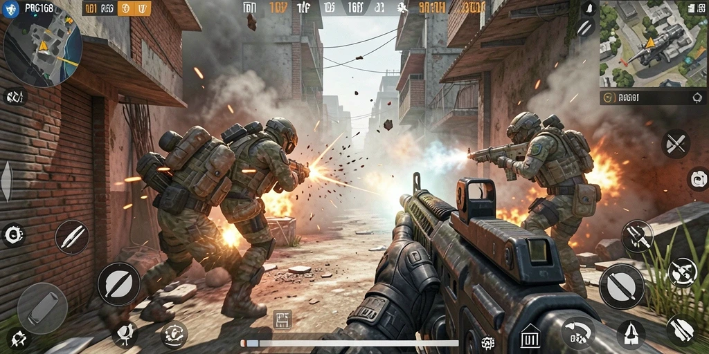 Screenshot gameplay PRG168 yang menunjukkan aksi pertempuran seru.