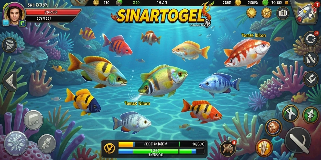 Tampilan menarik dari gameplay SINARTOGEL yang menampilkan aksi menembak ikan.